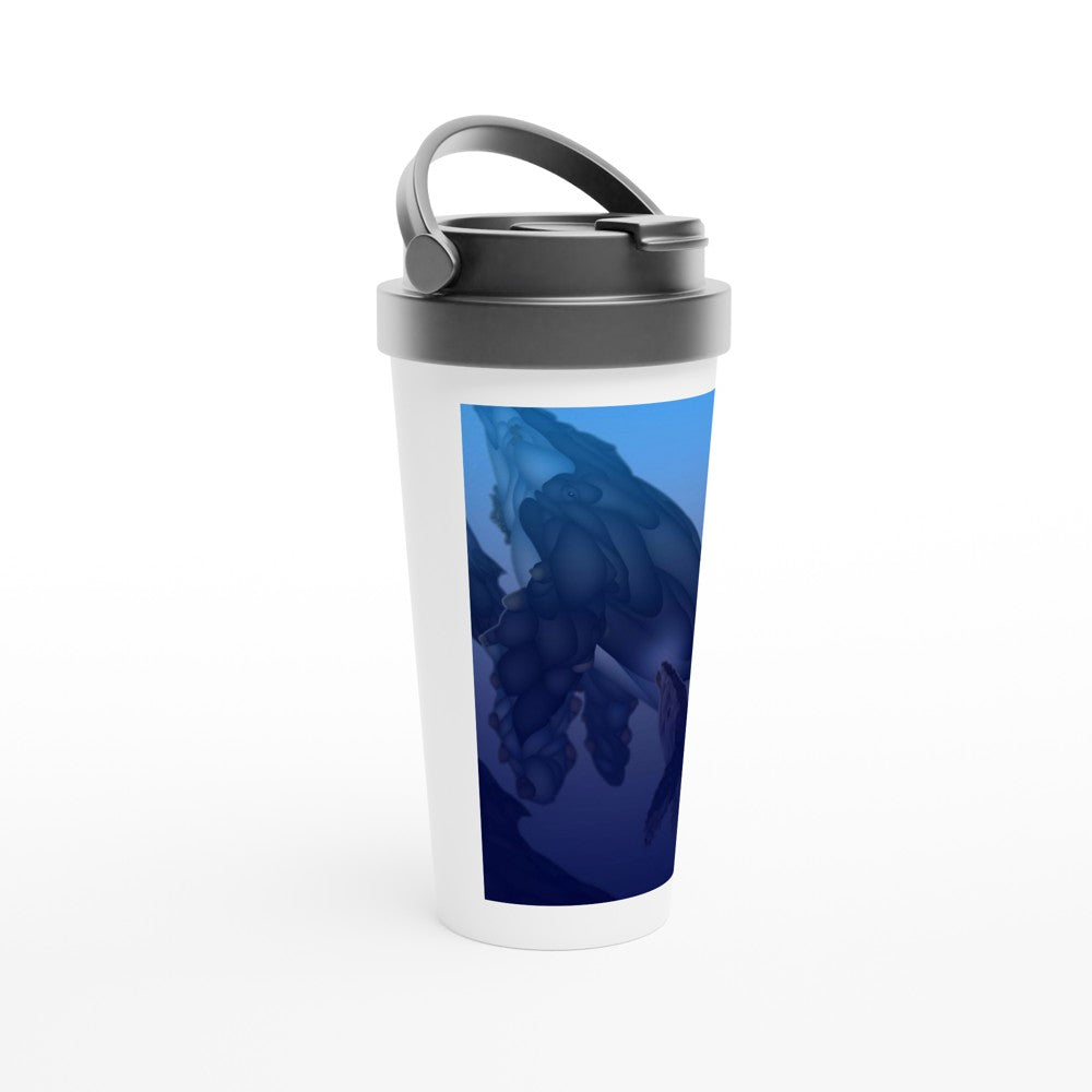 "Returning Home" White 15oz Stainless Steel Travel Mug image 1