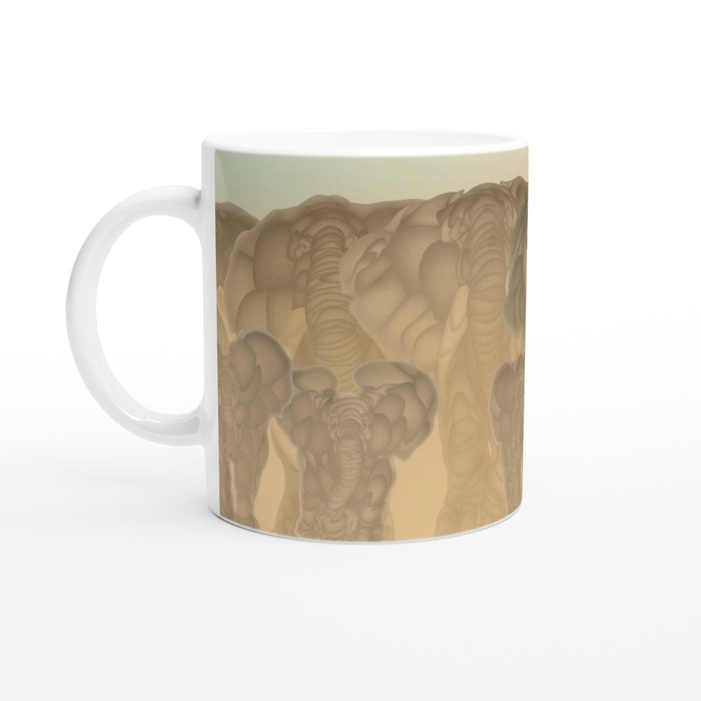 " The Great Elephant Movement"White 11oz Ceramic Mug image 4